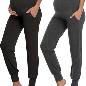 Women's Maternity Pants Stretchy Lounge Workout Pants Casual Loose Comfy Pregnan